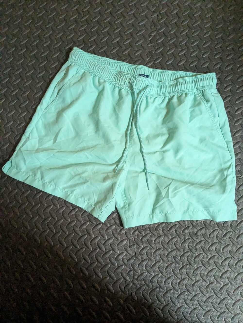 George Men's Large 36-38 Swim Trunk Shorts Beach Summer Minty Green